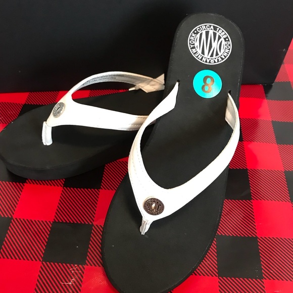 donna karan flip flops
